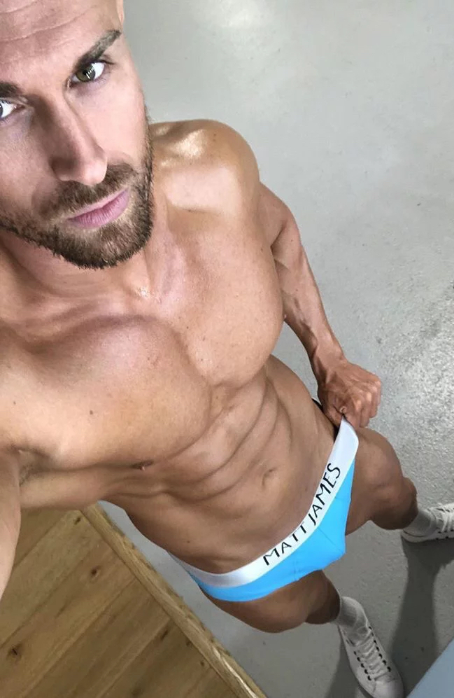Matt James underwear - Blue Briefs