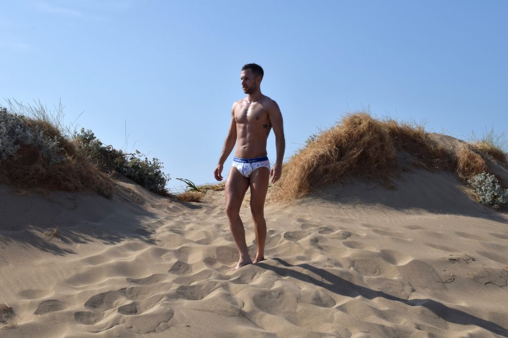 Stathis Kapravelos - Walking Jack underwear Sea Print briefs