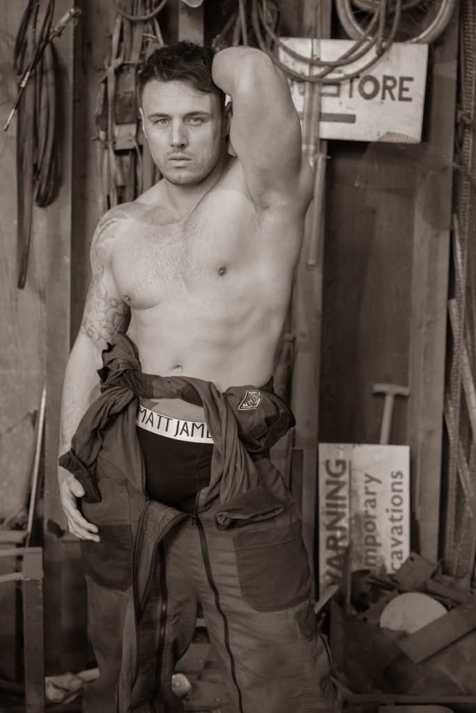 Matt James underwear black boxers Model Perrie by Markus Brehm