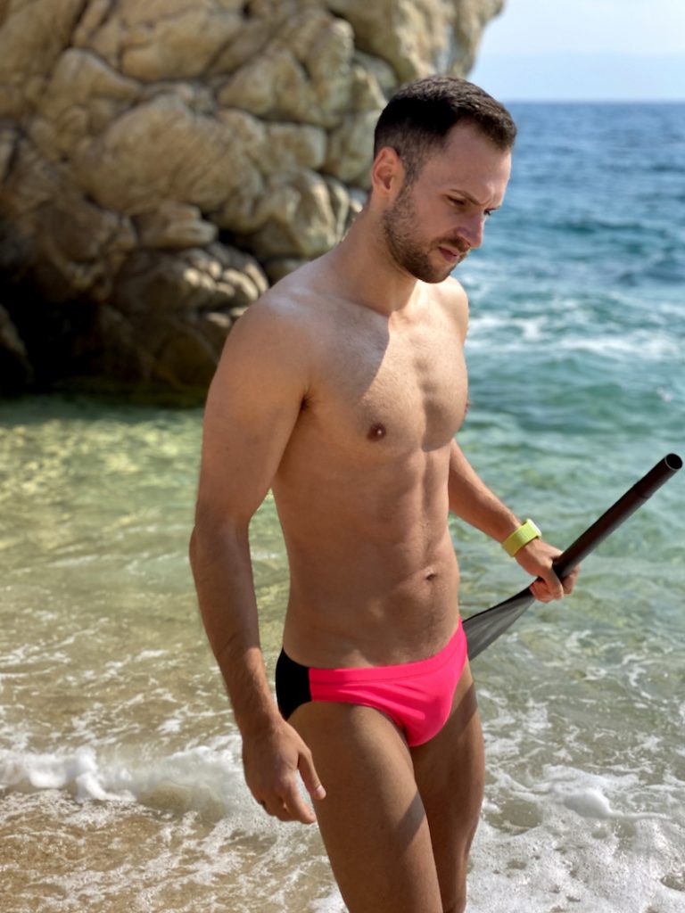 Barcode Berlin swimwear - Model Stathis in Sacha Briefs