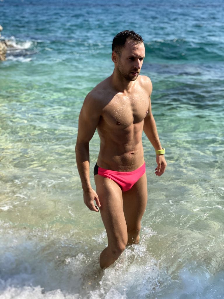 Barcode Berlin swimwear - Model Stathis in Sacha Briefs