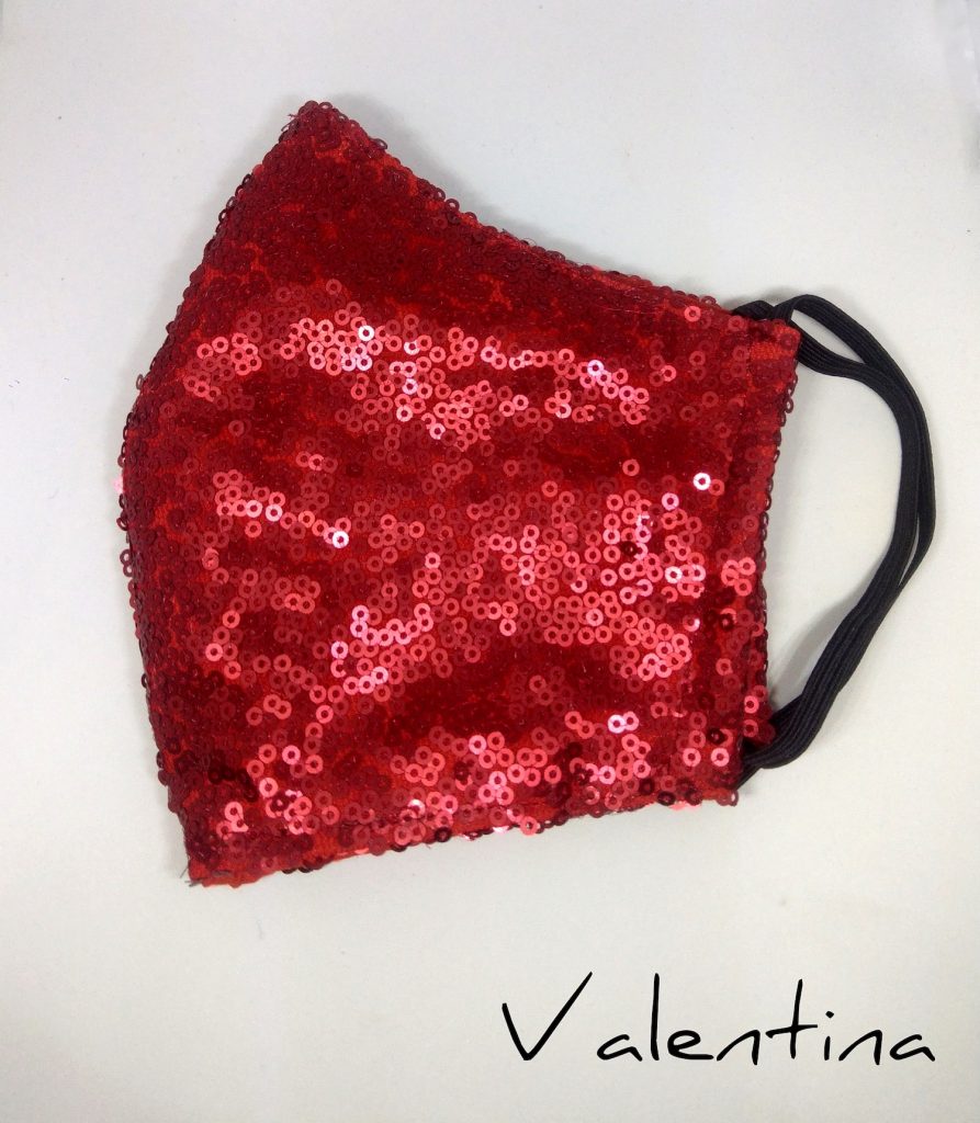 Handmade Sequin Face Covering - Mask with cotton and gause