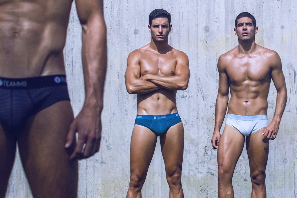 Teamm8 underwear - Super Low Stripe briefs campaign