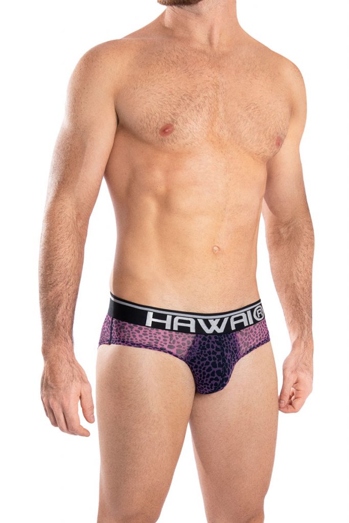 Hawai Knitted Pattern Hip Brief Underwear Fuchsia