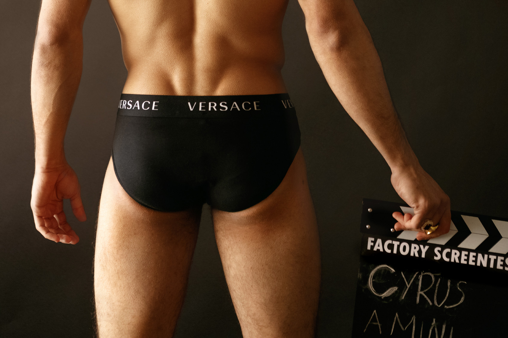 Versace underwear - Cyrus Amini by Baldovino Barani - FACTORY Screen test n1