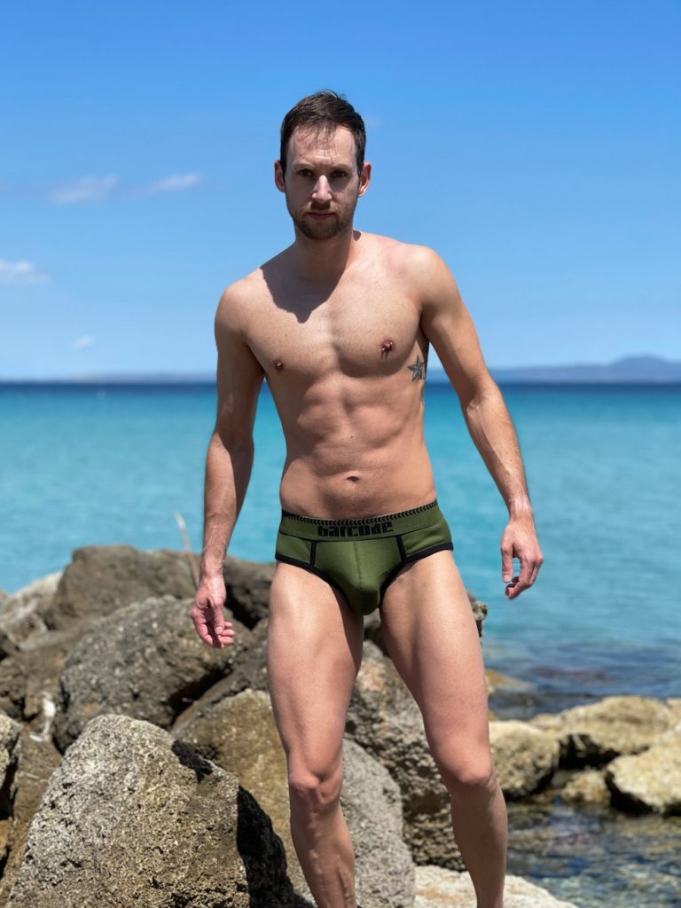 Barcode Berlin - Solger Briefs Khaki - Model Stathis for Men and Underwear