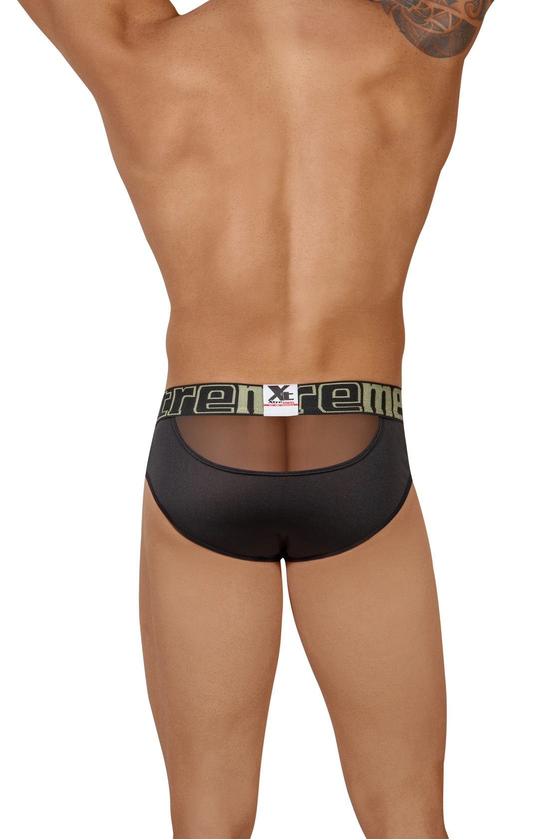 XTREMEN 91059 PEEKABOO MESH BRIEFS