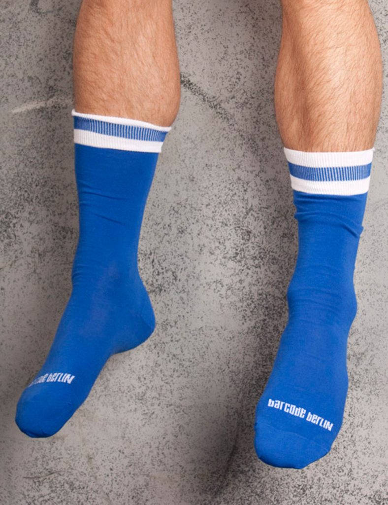 Barcode Berlin - City Socks Blue with white