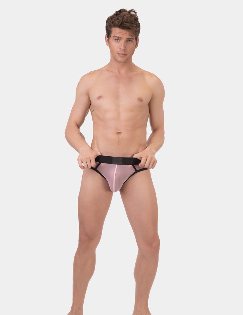arcode Berlin - Mesh Brief Torm - Pink with Black
