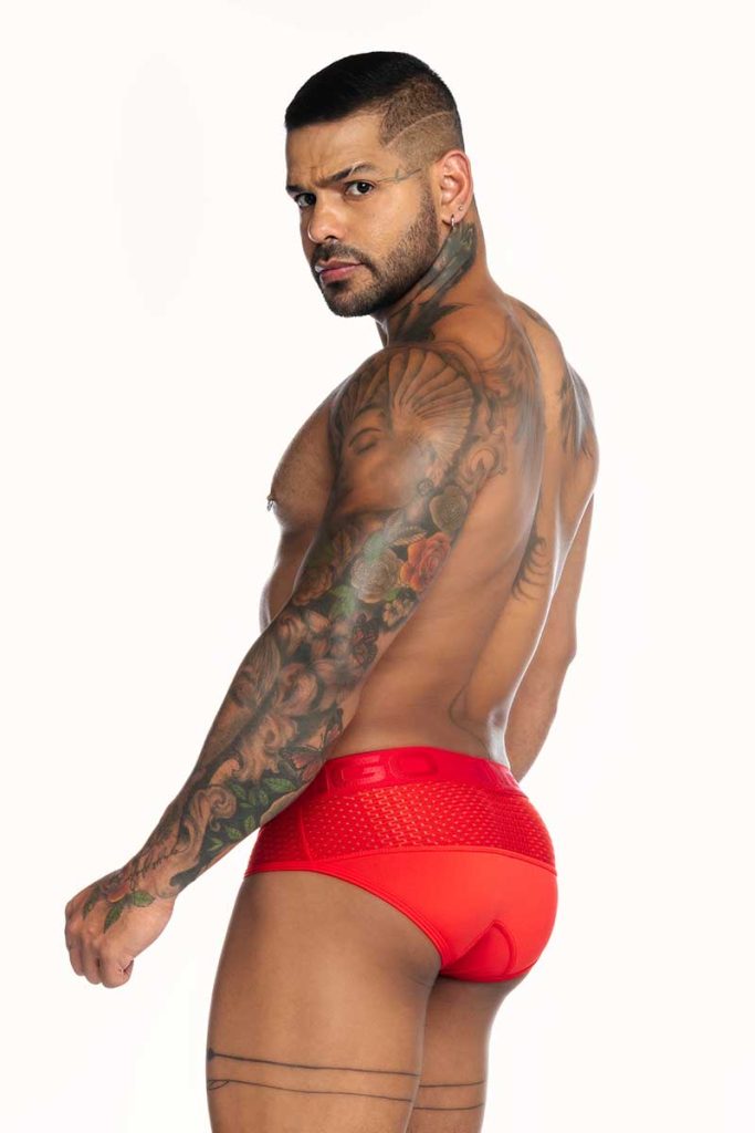 gigo underwear stretch red briefs