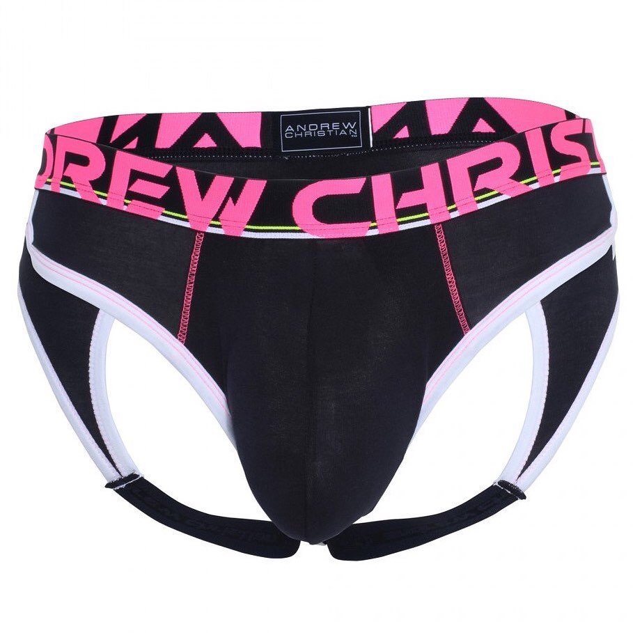 Our underwear suggestion is the Andrew Christian CoolFlex Modal Locker Room Jock w/ Show-It in black with neon pink accents. Would you wear it?
____
http://www.menandunderwear.com/2022/05/underwear-suggestion-andrew-christian-coolflex-modal-locker-room-jock-w-show-it-black.html
