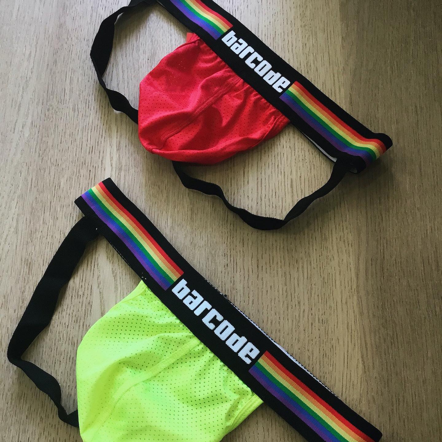 The fun and sexy Pride Jockstraps of Barcode Berlin are perfect for everyday wear, made from an athletic mesh that will keep you cool for longer. Available in 7 beautiful colours:
____
https://menandunderwear.com/shop/manufacturer/barcode-berlin
