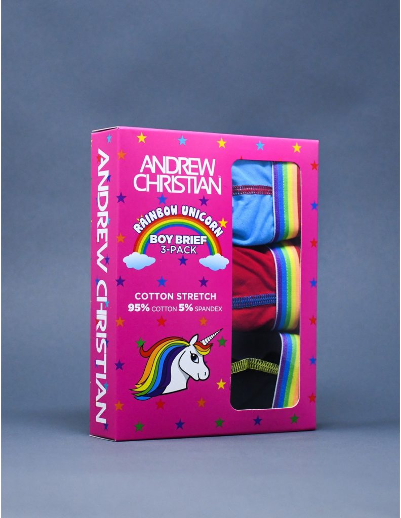 Andrew Christian - Boy Brief Unicorn 3-Pack w/ Almost Naked