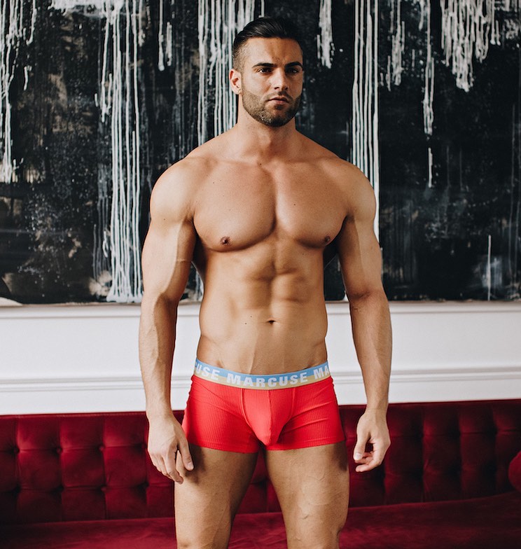 Comfortable and stylish! Try now the low-rise Empire Boxers of Marcuse, made with silky, smooth performance cotton rib fabric. Available in red (photo), black, white, blue, sky or camel: 
____
https://menandunderwear.com/shop/underwear/marcuse-empire-boxers-red