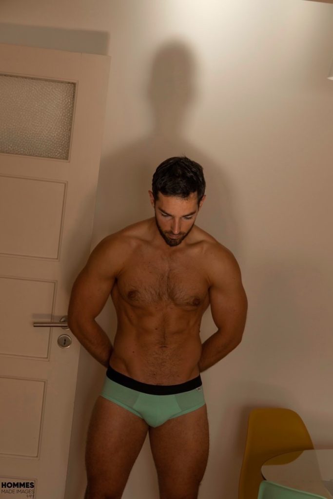 LeBeauTom underwear green briefs - Model Jeremy by Hommes Made images