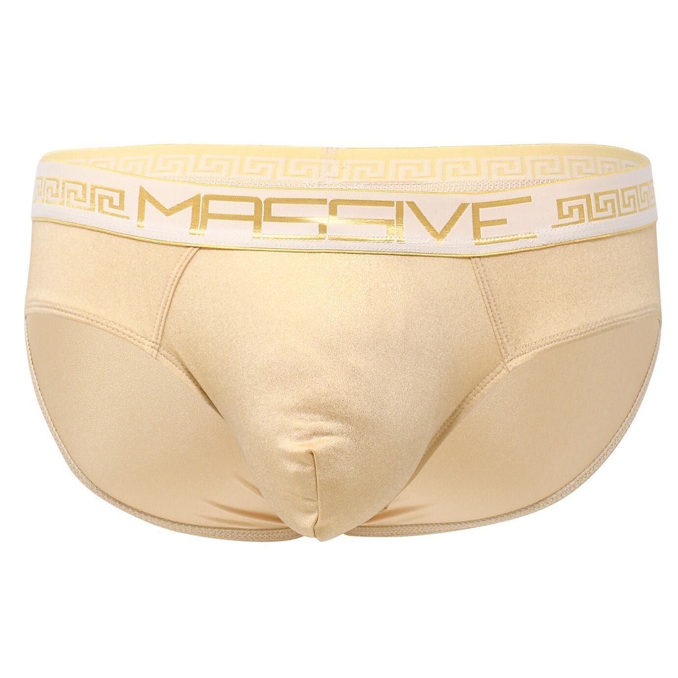 New Arrivals! The Massive Nude Briefs from Andrew Christian is a titillating and luxurious new underwear design featuring a shiny polyamide blend fabric and golden greek key pattern detailing:
_____
https://menandunderwear.com/shop/underwear/andrew-christian-massive-nude-briefs