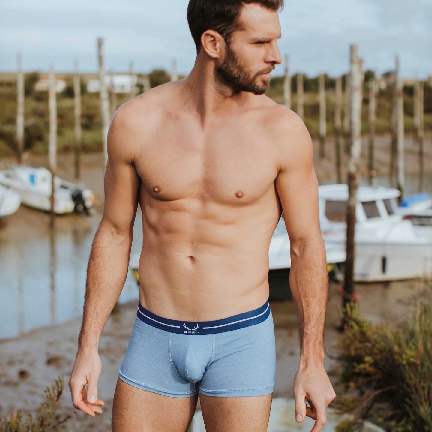 Made with a unique mix of organic cotton, Seaqual and elastane in a timeless style and a contemporary colour. Discover, today, the Blue Yonder Trunks of Bluebuck:
____
https://menandunderwear.com/shop/underwear/bluebuck-blue-yonder-trunks