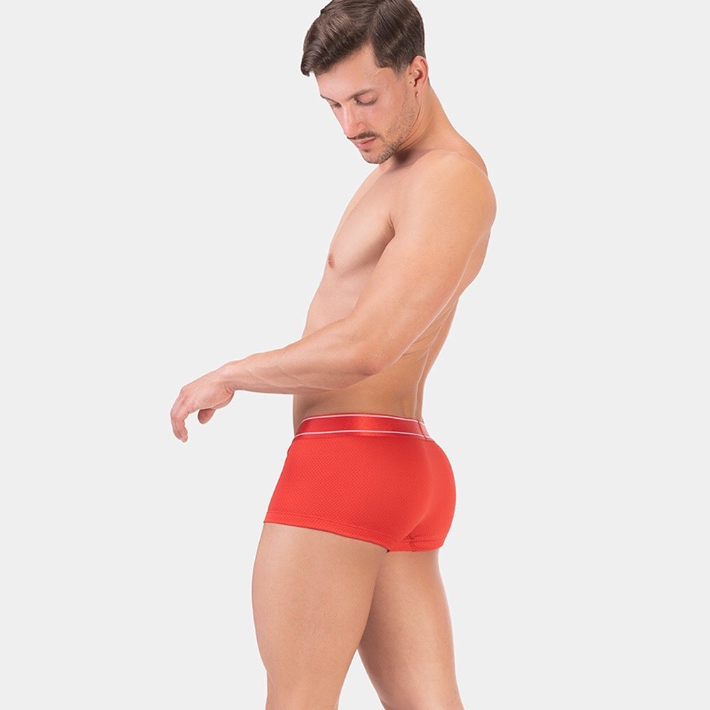 One of many items currently on sale, the Boxer Miki from Barcode Berlin in vibrant red or blue, made from a perforated fabric in an athletic style. Check it out:
_____
menandunderwear.com/shop