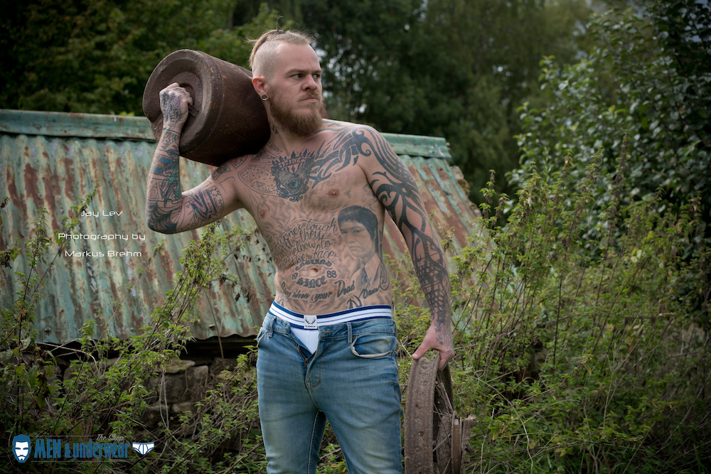 Model Jay Lev photographed by Markus Brehm - Bluebuck underwear