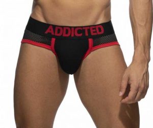 Addicted - Cotton Mesh Brief - Black