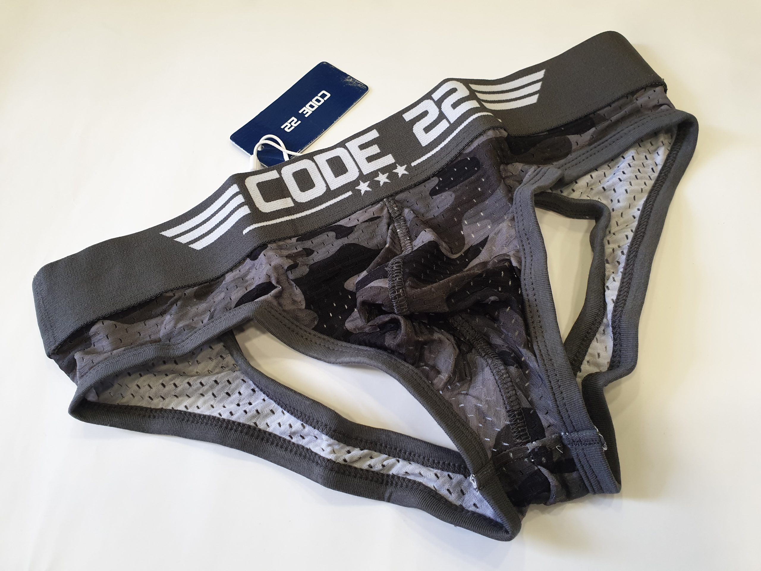 CODE 22 - Army Backless Briefs - Camo Grey