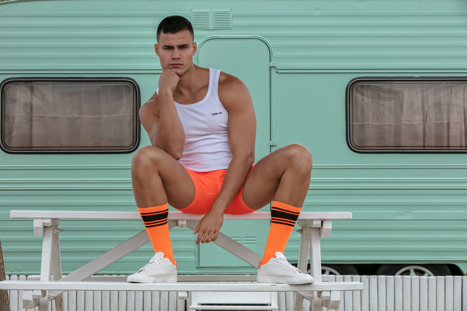 CODE 22 tanktop and socks