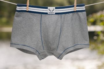 Bluebuck underwear mens-underwear-organic-cotton-grey-trunk-blue-stitching