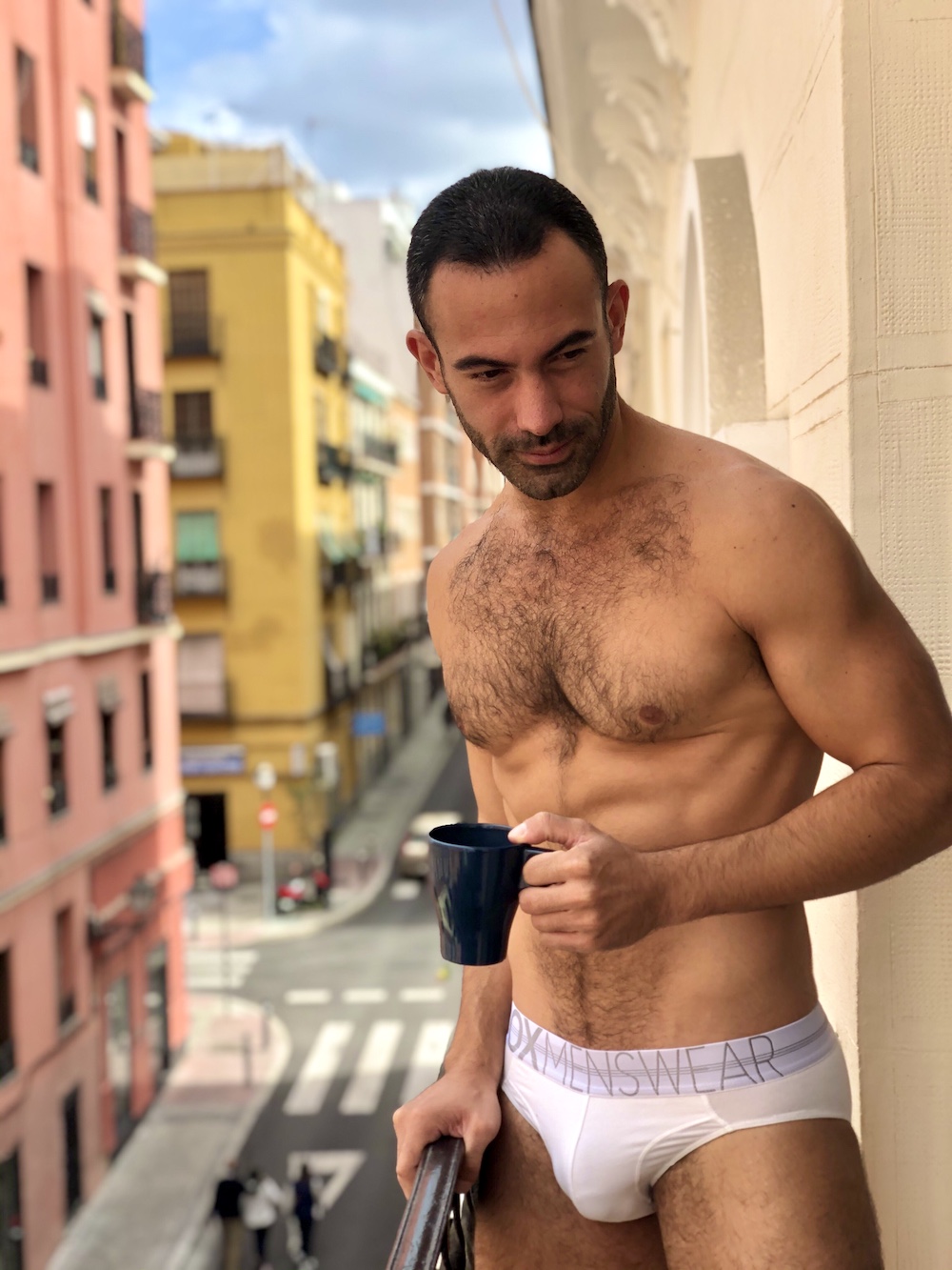 Stay at Home – Actor Sebastian in Paris and Madrid – underwear from various brands