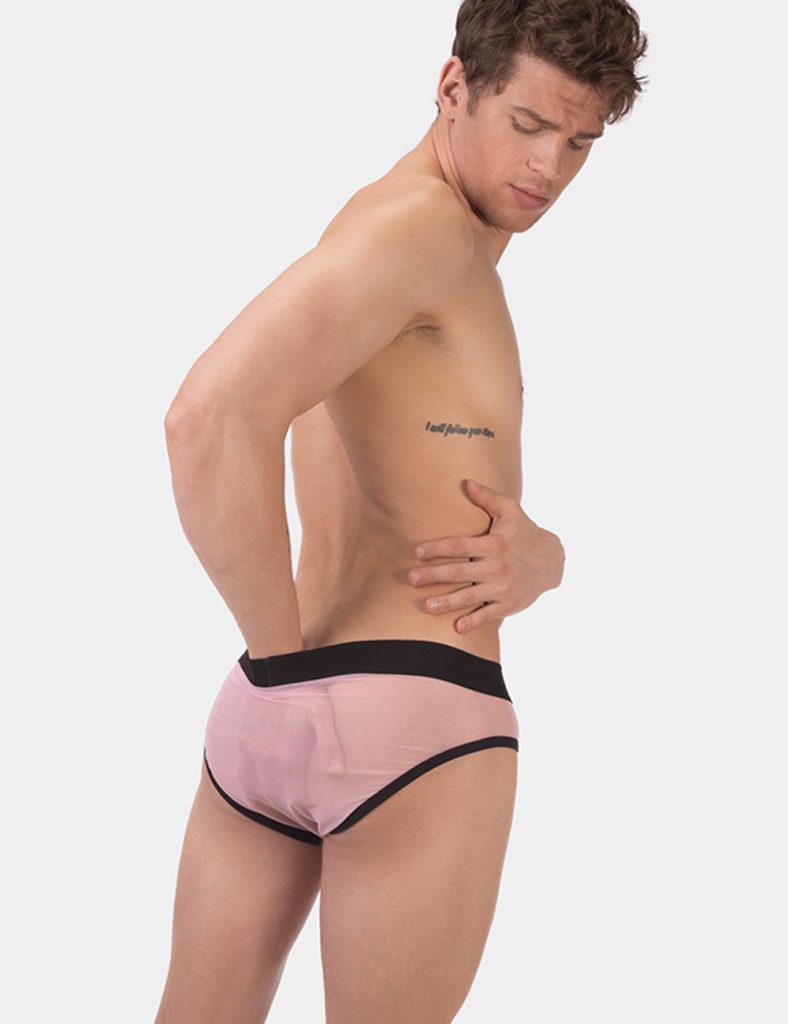 arcode Berlin - Mesh Brief Torm - Pink with Black