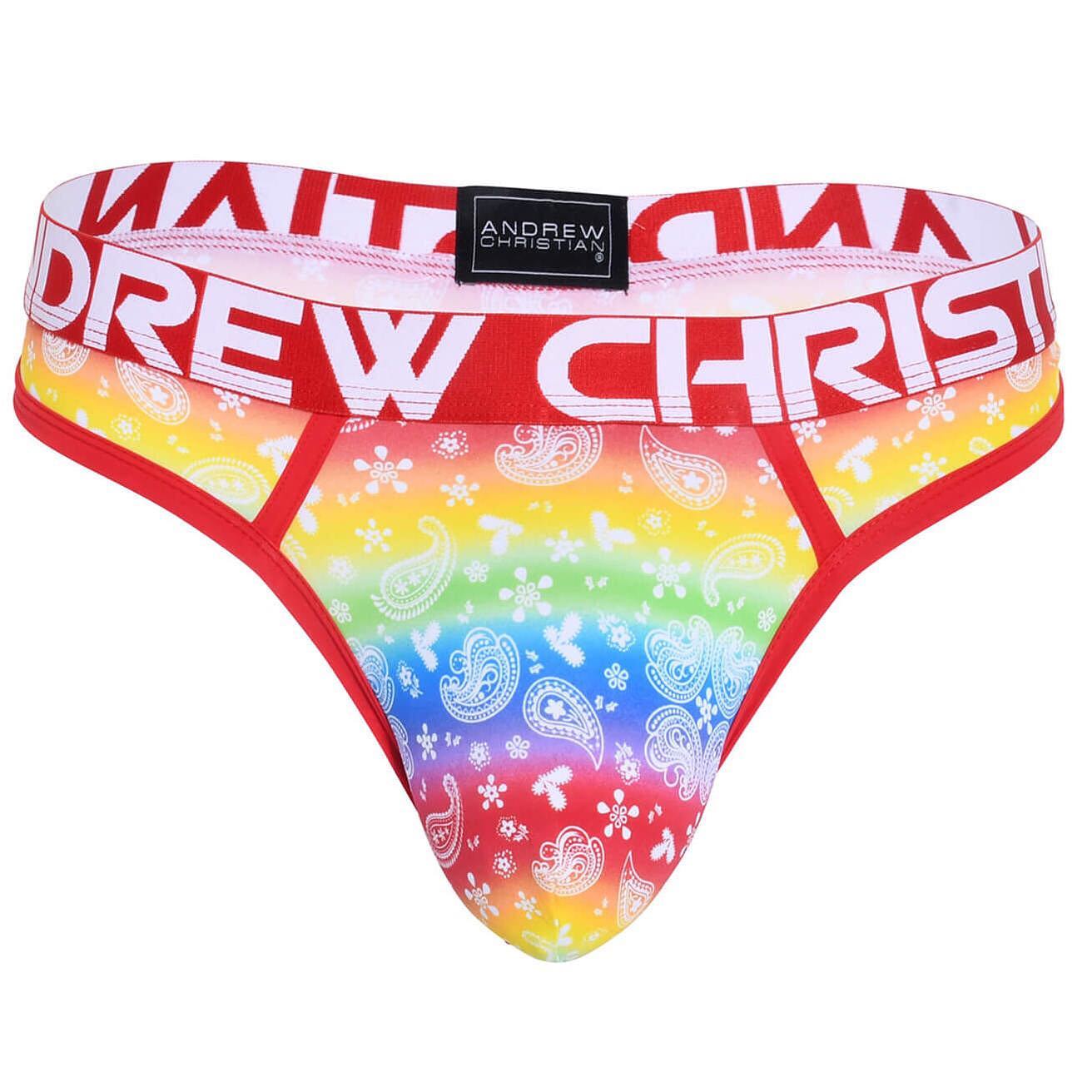 An explosion of colours and vibes of past, happy times! Get in the mood to party with the amazing and vibrant Bandana Pride Thong from Andrew Christian:
____
https://menandunderwear.com/shop/underwear/andrew-christian-bandana-pride-thong-w-almost-naked
____
#andrewchristian #bandana #pride #rainbow #thong #shopping