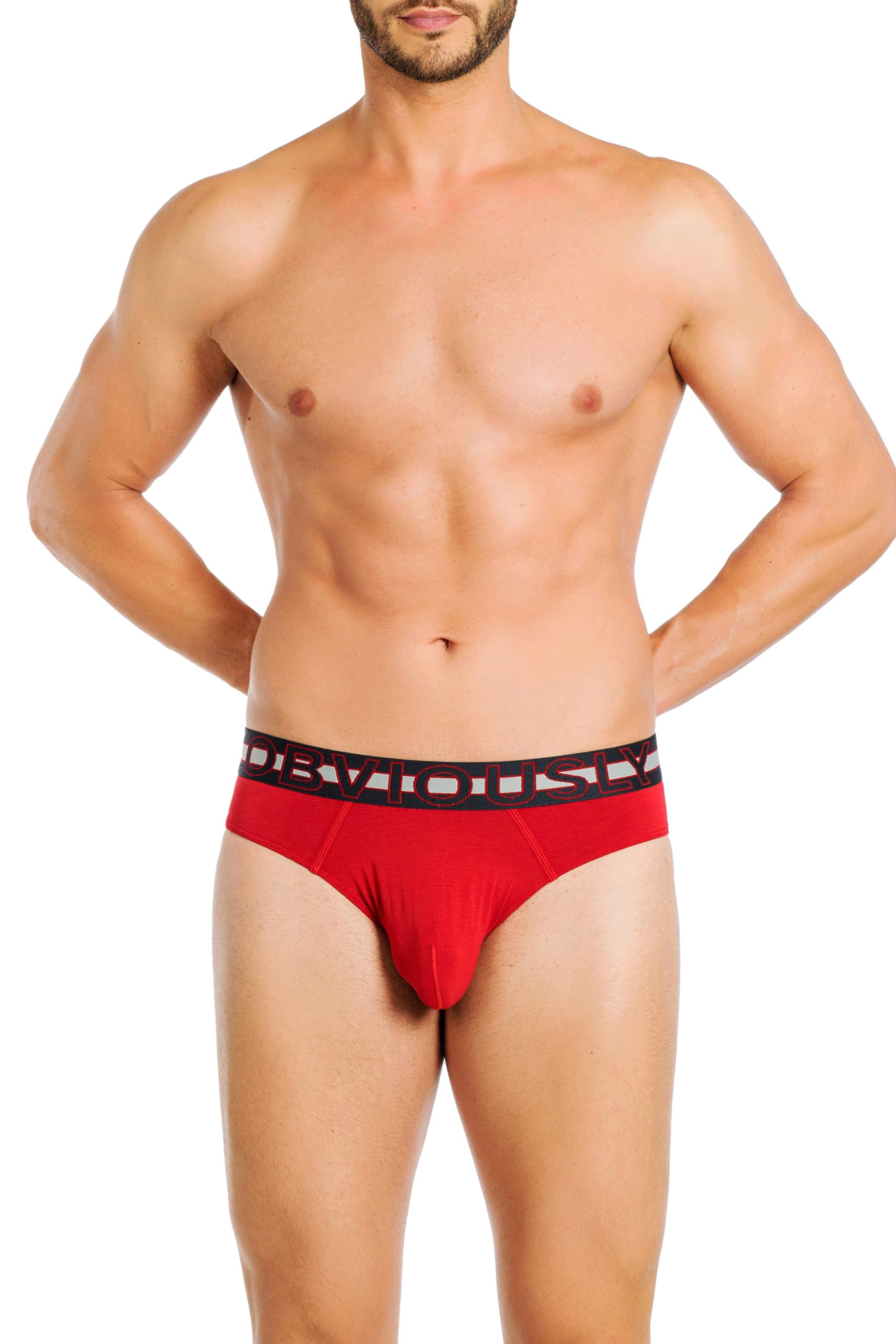 Obviously EliteMan Hipster Brief - Red